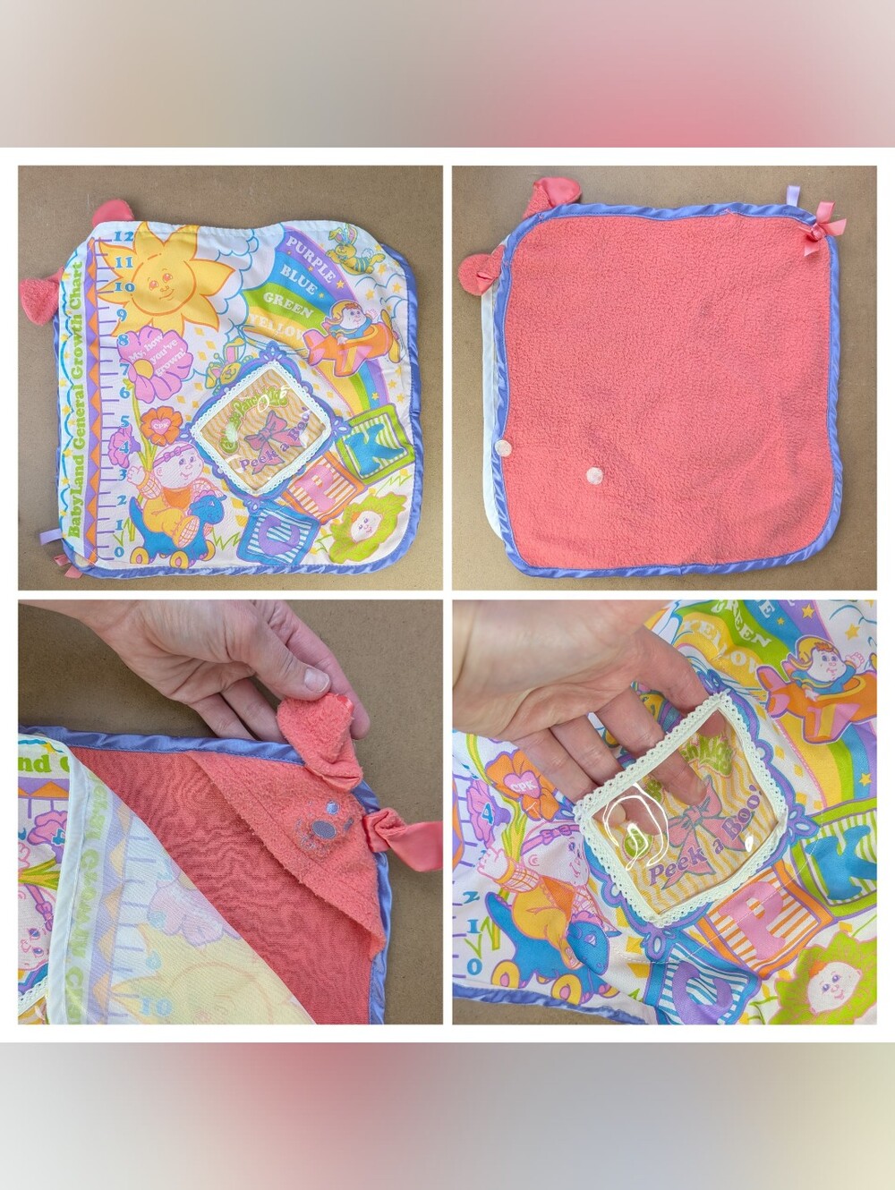 Vintage 1993 Cabbage Patch Naptime Baby Doll Swaddle Baby Blanket, Cup, Pacifier - Picture 11 of 13